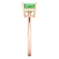 thumbnail image 3 of 1.5 ct Asscher Cut Simulated Green Diamond Solitaire 14K Rose Gold Womens Engagement Ring, 3 of 5