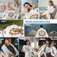 thumbnail image 5 of Boho Geometric Cooling Blanket,Lightweight Breathable Summer Throw Blanket with Double Sided Cold Effect,Ethnic Feathers Patterns Retro Farmhouse Picnic Blankets Bed Sheet for Hot Sleepers 30"x40", 5 of 8