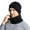 Black, variant on Couples Winter Warm Knit Hat and Scarf Two Piece Set for Men and Women Cold Weather Accessories,One Size