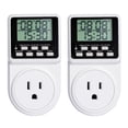 thumbnail image 1 of FrostHike Indoor Digital Infinite Repeat Cycle Intermittent Outlet Timer Plug 24 Hour Programmable Timed Electrical Power Switch with Countdown Delay on Off Function for Lights and Appliances (2 Pack), 1 of 5