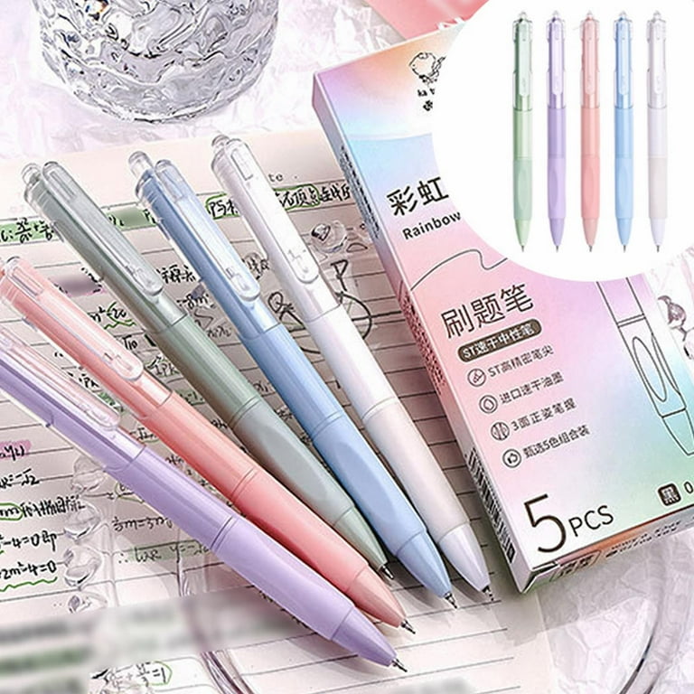 M&G 10 Gel Pens + 10 Refills - 0.5mm Black Fine Point, Retractable & Quick-Drying For School & Office