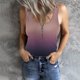 thumbnail image 2 of Camiseta sin mangas para mujer Sexy 1/4 Zip Up Gradient Scoop Neck Chaleco sin mangas Summer Trendy Slim Skinny Pullover Túnica Tees Fridja qr3084, 2 of 6