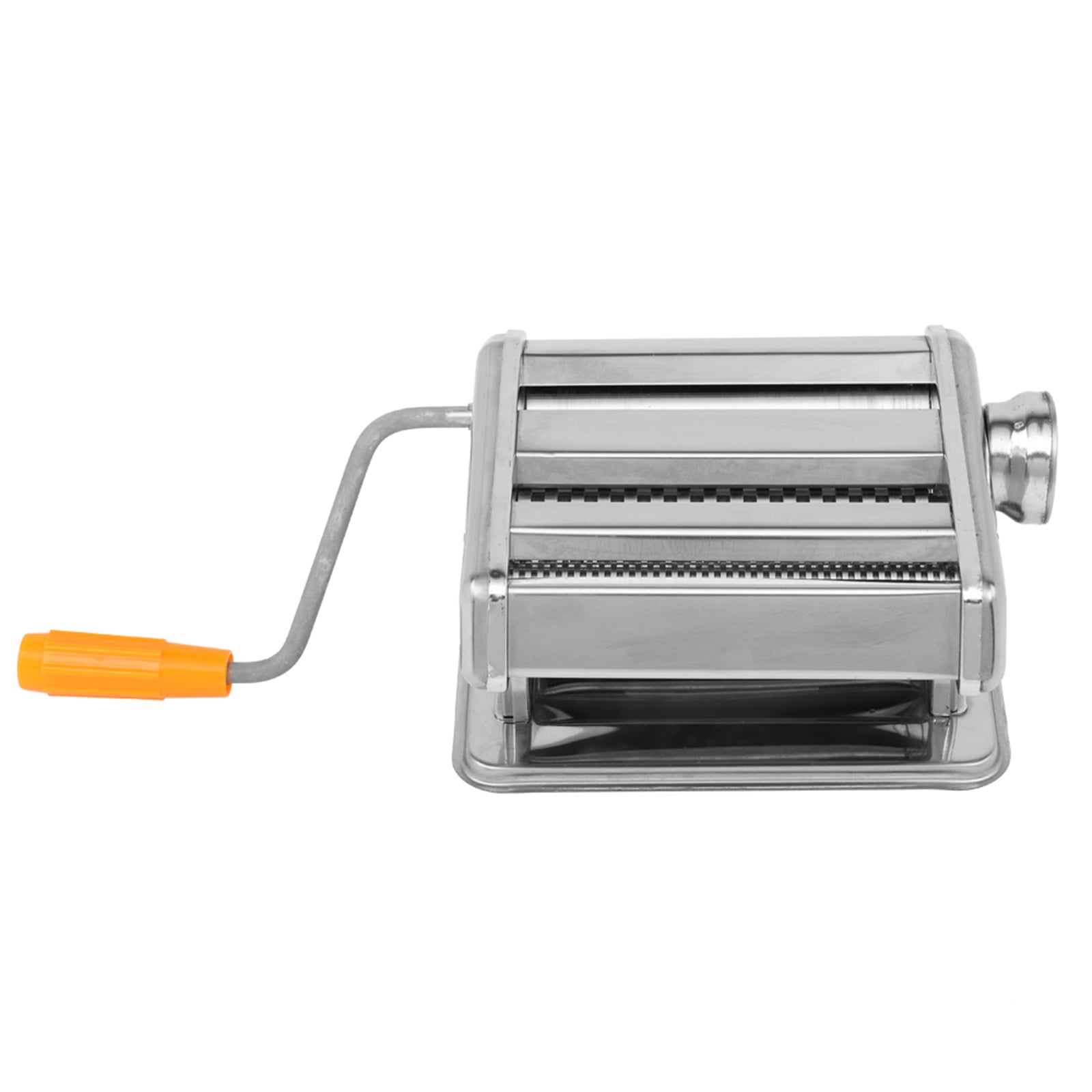 Lowestbest Pasta Machine, Manual Stainless Steel Double-Blade Pasta Machine, Silver