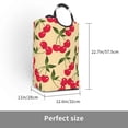 thumbnail image 3 of Kll Cherry Laundry Hamper,Large Canvas Fabric Lightweight Storage Basket Toy Organizer Dirty Clothes Collapsible Waterproof For College Dorms,Children Bedroom,Bathroom, 3 of 6