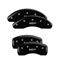 Set of 4: Black finish, Silver MGP