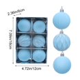 thumbnail image 3 of Christmas Decorations 6 PCS Flocked Christmas Balls Ornaments Set Multiple Styles Of Christmas Tree Decorations, 3 of 9