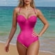 thumbnail image 5 of Traje de baño de una pieza para mujer, conjuntos de bikini para mujer, bikinis de moda de color liso sin hebilla ajustables sin espalda, trajes de baño de nailon para mujer, 5 of 6