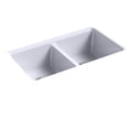 thumbnail image 1 of Kohler K-8679-5Ua3 Riverby 33" Undermount Double Basin Cast Iron Kitchen Sink - Lavender, 1 of 7