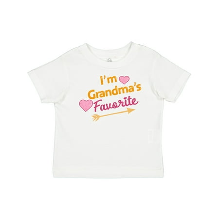 

Inktastic I m Grandma s Favorite with Arrow and Hearts in Pink Gift Baby Boy or Baby Girl T-Shirt