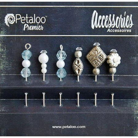 Beaded Hat Pins 6/Pkg-Aqua