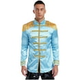 thumbnail image 1 of Men's SGT Sergeant Pepper Tassel Jacket 60s Hippy Marching Band Cardigan Coat Light Blue S, 1 of 5