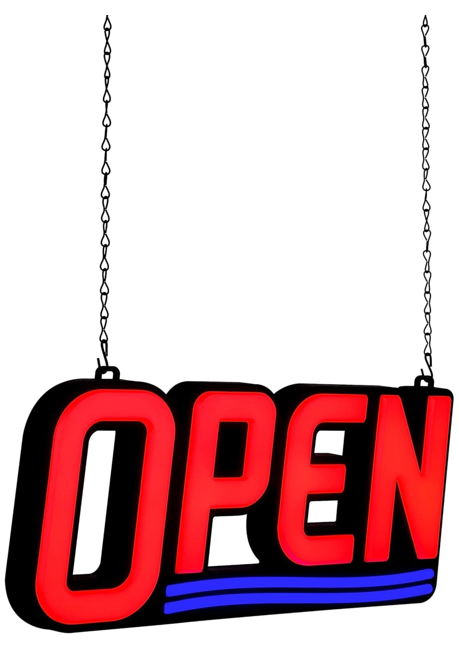 LED Ultra Bright LED Neon Open Sign 17" x 8" Rectangle - Get Your Business Seen Day or Night­
