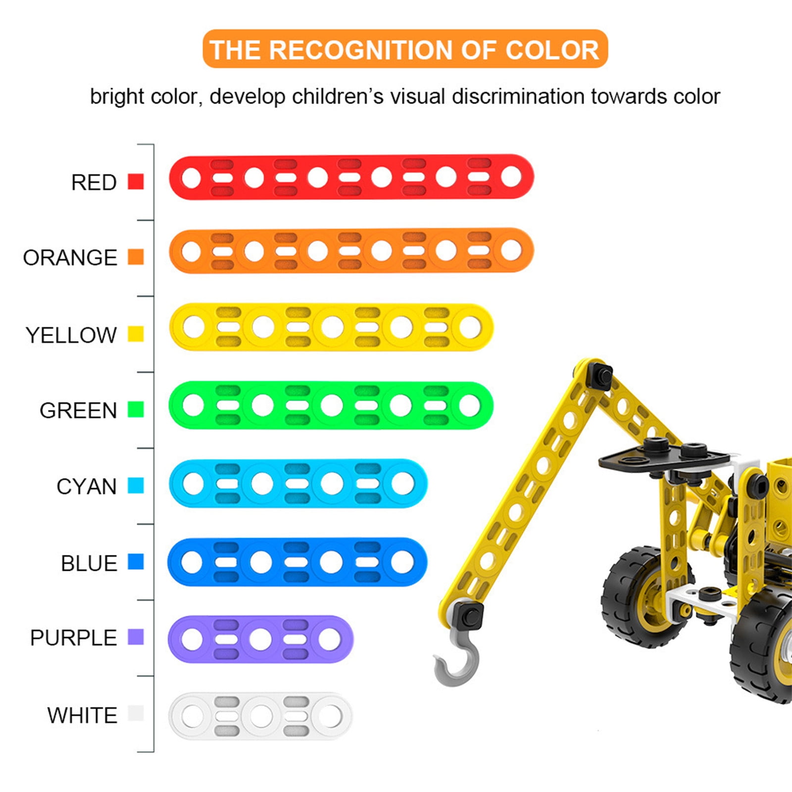 SIYTUAU 8 In1 Building Kit Toys Erector Set With 100Pcs Diy Engineering Blocks Creative Construction Educational Gift For Boys 6-12 Years Old Yellow Plastic Assembling Toy
