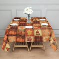 thumbnail image 3 of Fall Pumpkins and Autumn Leaves Pattern Square Tablecloth,Waterproof Square Table Cover,Wipeable Spillproof Washable Table Cover for Home Kitchen Party Decor 42"X42"(107x107cm), 3 of 6