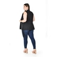 thumbnail image 3 of Chaleco elegante con cinto Roman Fashion /Tallas Extras, 2557 (Negro) negro 42, 3 of 6