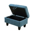 thumbnail image 4 of MAYEERTY Blue Flannel 3-Piece Living Room Sofa Set, 4 of 5