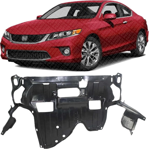 Front Engine Splash Shield Under Cover Direct Replacement Compatible with 2008-2012 Honda Accord HO1228122 HO1228161 74111TA0A00 74111TA0A10