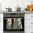 thumbnail image 4 of Yayeee 100% Cotton Hand Towels for Bathroom 16" x 28" Soft Absorbent Kitchen Towel, Green Floral Orange, 4 of 7