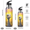 thumbnail image 2 of Ostrich Sunflowers Mountains Sports Water Bottle with Straw Lid Insulated Stainless Steel Leak Proof BPA Free Thermal Mug with Handle for Gym Yoga Cycling Camping, 2 of 8