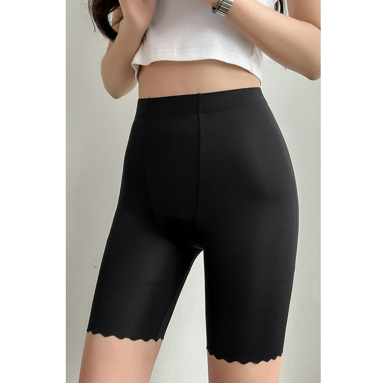 MRULIC Womens Leggings Shorts Under Dresses Smooth Boyshorts Underwear  Thigh Panties Shorts For Matching Skirts Dresses Black + M 