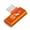 Orange, variant on Lightn to USB C OTG Adapter for Quick Charging 480Mbps Data Transmission