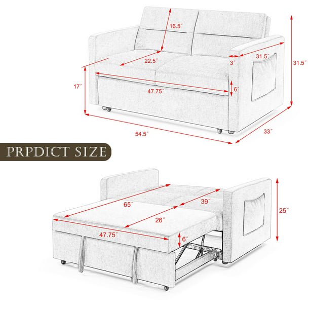 Blue Velvet CouchPull Out