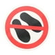 thumbnail image 2 of No hay paso aquí, calcomanía de advertencia, pegatina redonda, no paso, señal de advertencia, 2 of 4