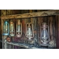 thumbnail image 2 of Jones, Adam 14x11 White Modern Wood Framed Museum Art Print Titled - Antique lanterns-Bodie State Historic Park viewed through window-California, 2 of 4