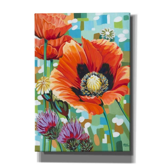 Epic Graffiti 'Vivid Poppies II' by Carolee Vitaletti, Canvas Wall Art, 18"x26"