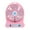 Pink, variant on PRINxy Portable Desk Fan 3-Speed Mute Snowflake Design LED Lantern Rechargeable USB Fan