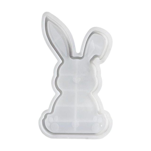 Binwennn Bunny Silicone Rabbit Candle Silicone | Easter Bunny Resin | Rabbit Shape Jewelry Holder | Rabbits Shaped Tray Dishes For Craft Home Decoration Silicone Bowls for Comb for Dice Silicone for