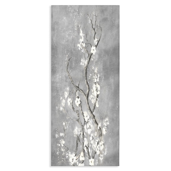 Stupell Industries Traditional White Cherry Blossoms Reaching Canvas Art, 10 x 24, by Patricia Pinto