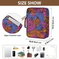 thumbnail image 3 of Haosy Accordion File Organizer Zipper Binder 500 Sheet 6-Tab Expanding File Folder Multi-Pocket 1.2 Inch 3 Ring Colorful Palm Leaf, 3 of 7