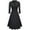 Black, variant on TJAZFJPA A Line Dress Women Hollowed Out Stand Up Collar Dress Commuting Large Swing A Line Skirt White Dresses for Women Wedding Tank Dress