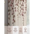 thumbnail image 6 of Brown Eucalyptus Leaves Sheer Curtains 72 Inch Length 2 Panels Set, Spring Leaves Plants Country Beige Voile Window Treatment Curtains Sheers Drapes for Bedroom/Living Room/Kitchen 52"x72"x2, 6 of 7