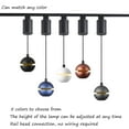thumbnail image 5 of FSLiving 7W Adjustable Levitate Track Pendnat Light J-Type Retractable Lift Track Pendnat Light with Minimalist Modern Aluminum Globe Shade Indoor Island Light Adjustable Wire Lamp,Brown - 1 Pack, 5 of 7