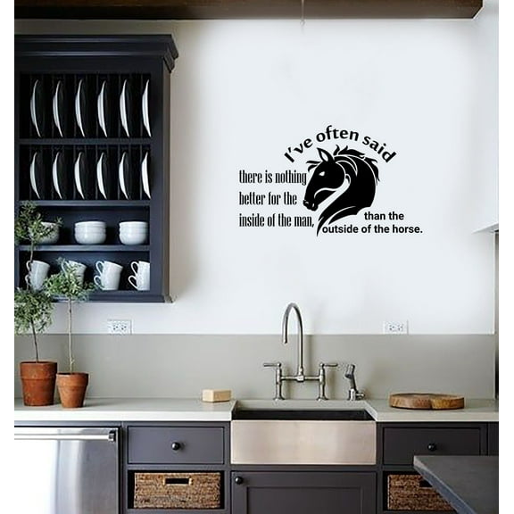 Nothing Better Than A Horse Equestrian Quote Jumper Horse Jumping Horse Quotes Saying Wall Art Sticker Designs Vinyl Stickers For Home House Walls Rooms Window Bedroom Decoration Size (27x30 inch)