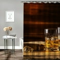 thumbnail image 2 of Creowell Whiskey Glasses Print Shower Curtain 100% Polyester Fiber Chic Modern Bathroom Decor with Hooks 36x72, 2 of 7