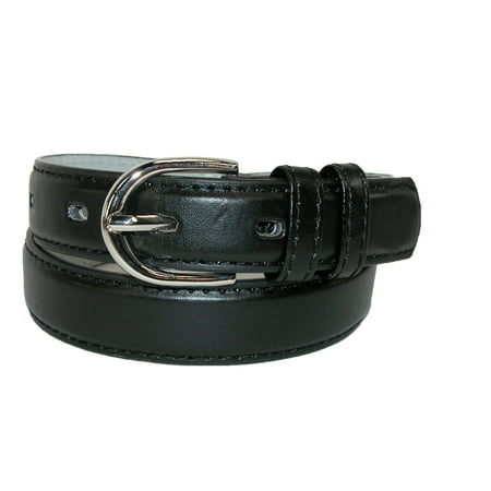 CTM® Kid's Leather 1 inch Basic Dress Belt (Pack of 2)