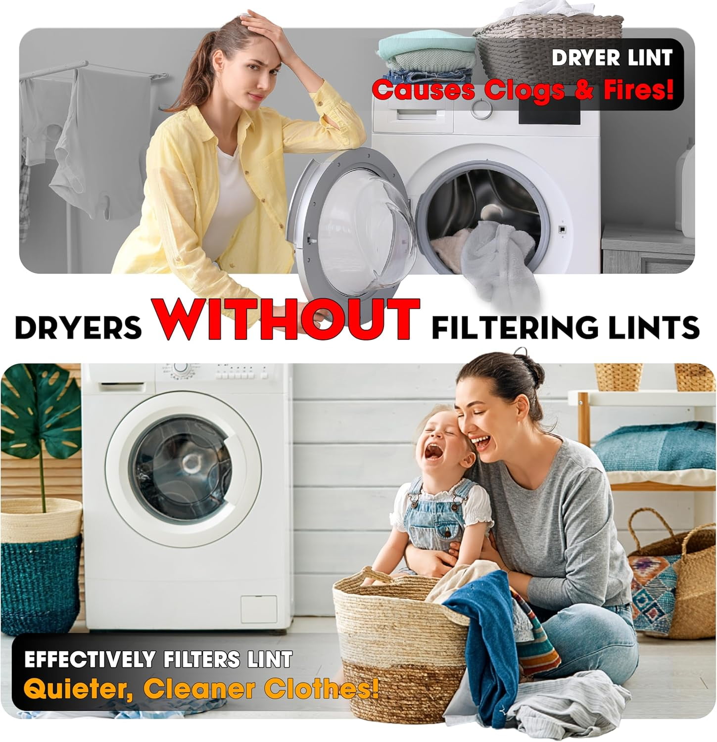 W10717210 Dryer Lint Screen Filter Replacement for 8557882 W10641634 8558459 8558463 8559787 348851 689465 8557857 - Compatible with Whirlpool Kenmore Estate Maytag Dryer Lint Trap