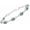 Black Silver, variant on Moss Agate Tennis Bracelet for Women, 925 Sterling Silver Natural Green Gemstone Bracelet with Zircon-8 Inches
