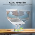 thumbnail image 2 of XUCP-Adjustable Laptop Stand for Desk, Foldable Ergonomic Laptop Riser, 360° Swivel Portable Aluminum Alloy Computer Stand Compatible with MacBook Air/Pro Lenovo Razer, All 10"-16" Notebooks, CP02S, 2 of 4