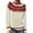 White, variant on Wdgfv Holiday Women's Pullover Sweater Women's Soft Knit Pullover Sweater Color Block Round Neck Loose Fit Cozy Winter Fall Fashion Tops Comfortable Stretchy