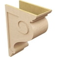 thumbnail image 5 of 10"W x 20"D x 30"H Classic Scroll Rough Cedar Woodgrain TimberThane Corbel, Primed Tan, 5 of 6