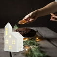 thumbnail image 6 of YOHAVEN Christmas Miniature Porcelain Village LED Houses Tabletop Figurines Holiday Home Office Fireplace Mantle Xmas Decor Collectible Gifts, 6 of 8