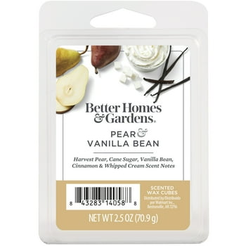 Pear & Vanilla Bean Scented Wax Melts, Better Homes & Gardens, 2.5 oz (1-Pack)