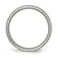 thumbnail image 2 of Grey Titanium Ring Band Wedding Standard Satin Swirl Design 8mm, 2 of 7