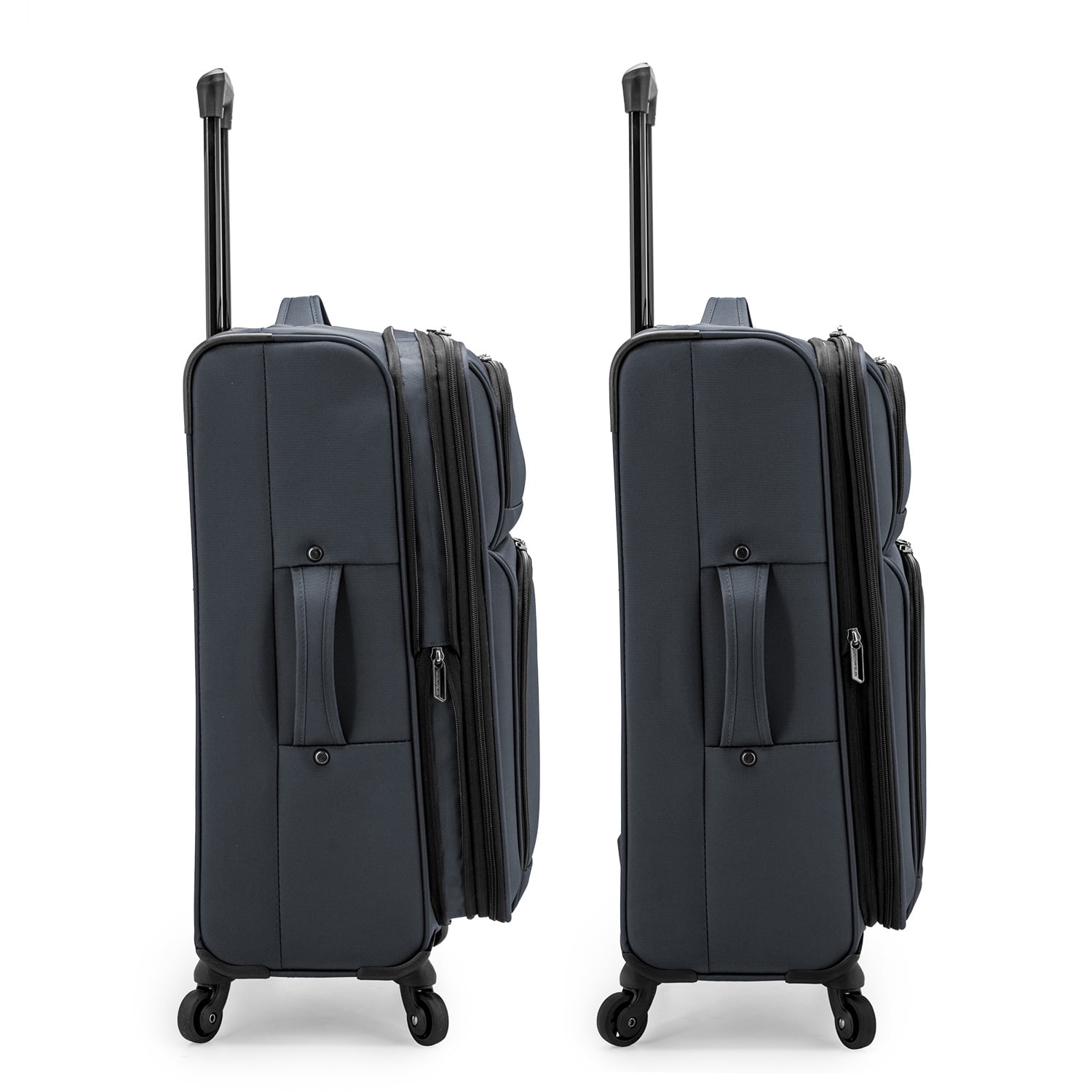 U.S. Traveler Anzio Softside Spinner Expandable Luggage, Gray, 26" Medium Checked