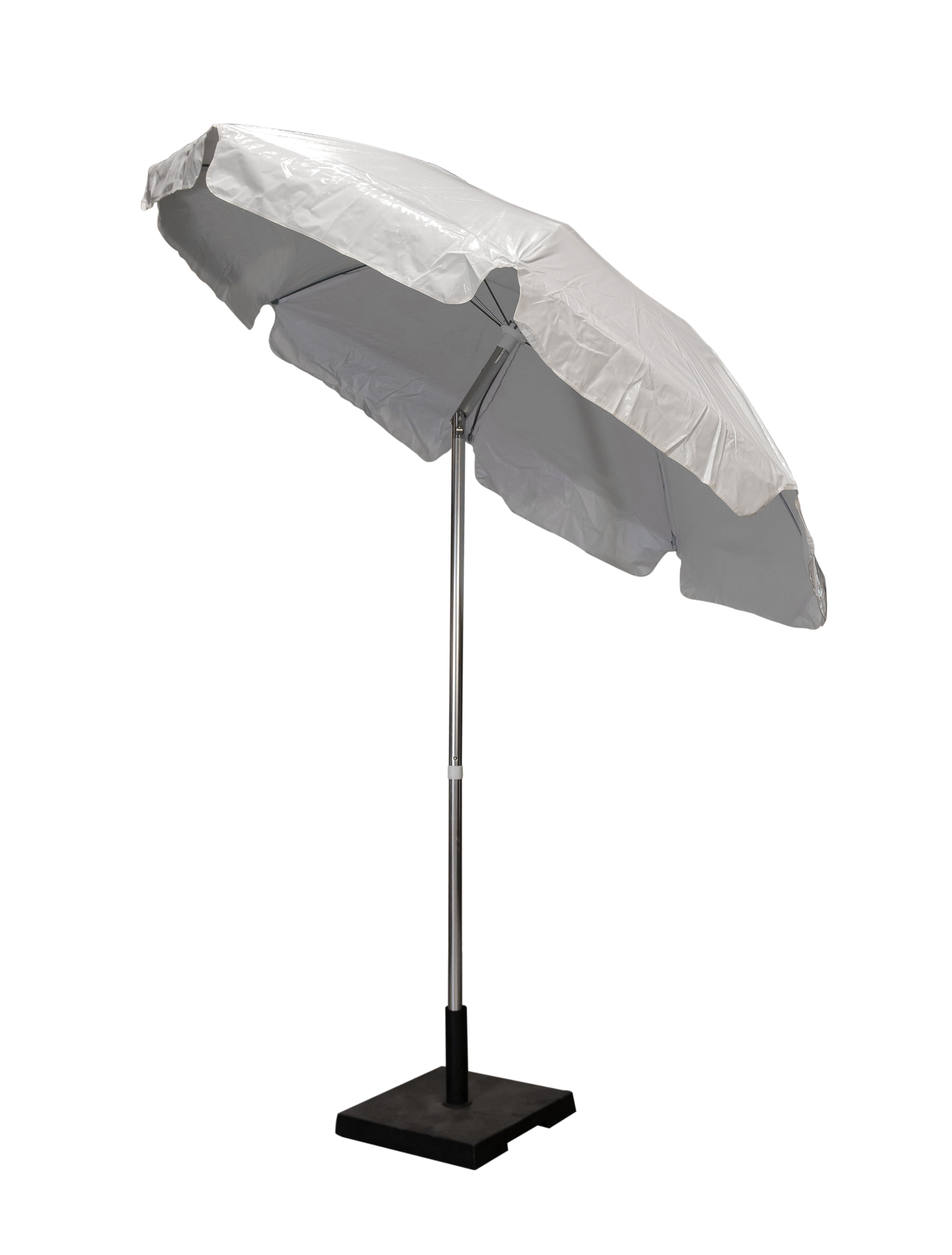 Umbrella - Rhino 7' White Vinyl Top Aluminum Pole