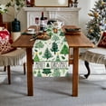 thumbnail image 3 of Xmas Trees Christmas Table Runner Green Christmas Tree Runner for Table Seasonal Winter Holiday Christmas Decor for Home Kitchen Dining 13x108 Inch, 3 of 6